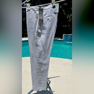 White Linen Pants H&M